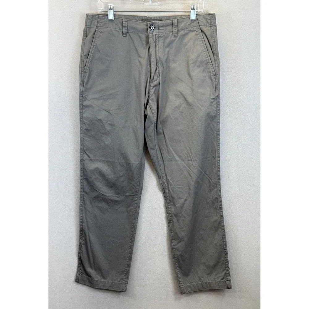 Eddie Bauer Men's Sz 34x30 Gray Hiking Trail Outdoor‎ Lightweight Chino Pants